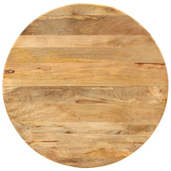 vidaXL Dining Table Ø110x78 cm Solid Wood Mango and Steel 2