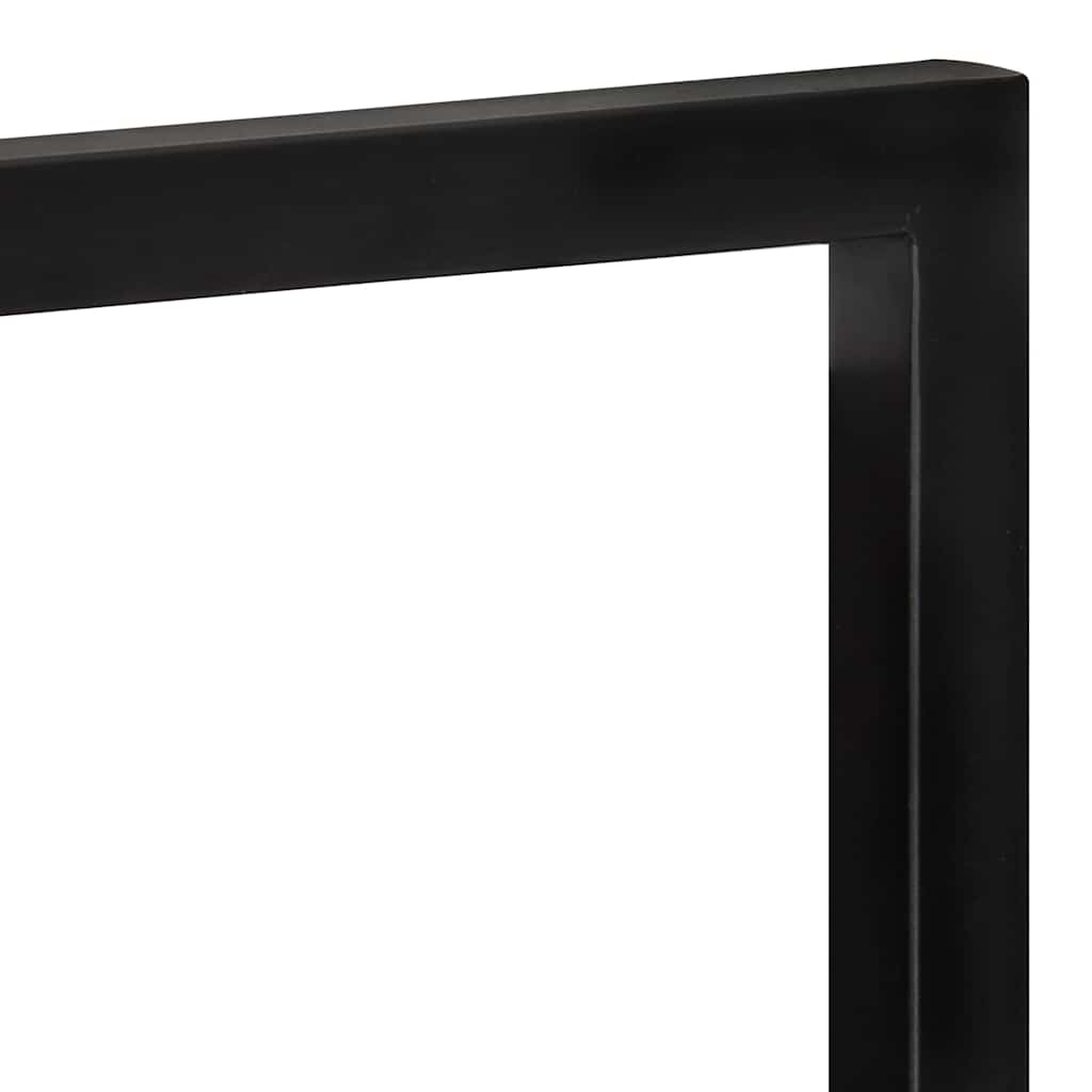 vidaXL Wall Shelf | Set of 2 | Natural wood and black | Solid Acacia wood, Steel 5