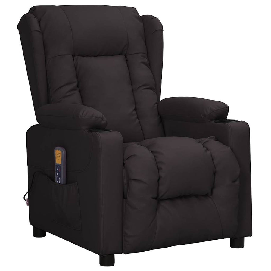 Massage Chair Faux Leather Black