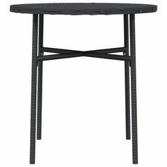 vidaXL Tea Table | Black | PE rattan, powder-coated steel, PP board | Medium 4