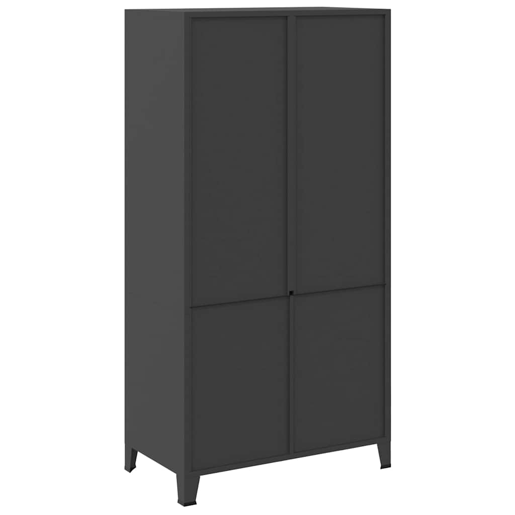 Industrial Wardrobe 90x50x180 cm Metal Black