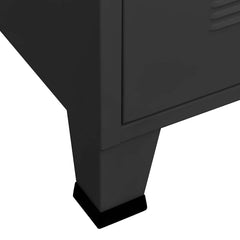 Industrial Wardrobe 90x50x180 cm Metal Black