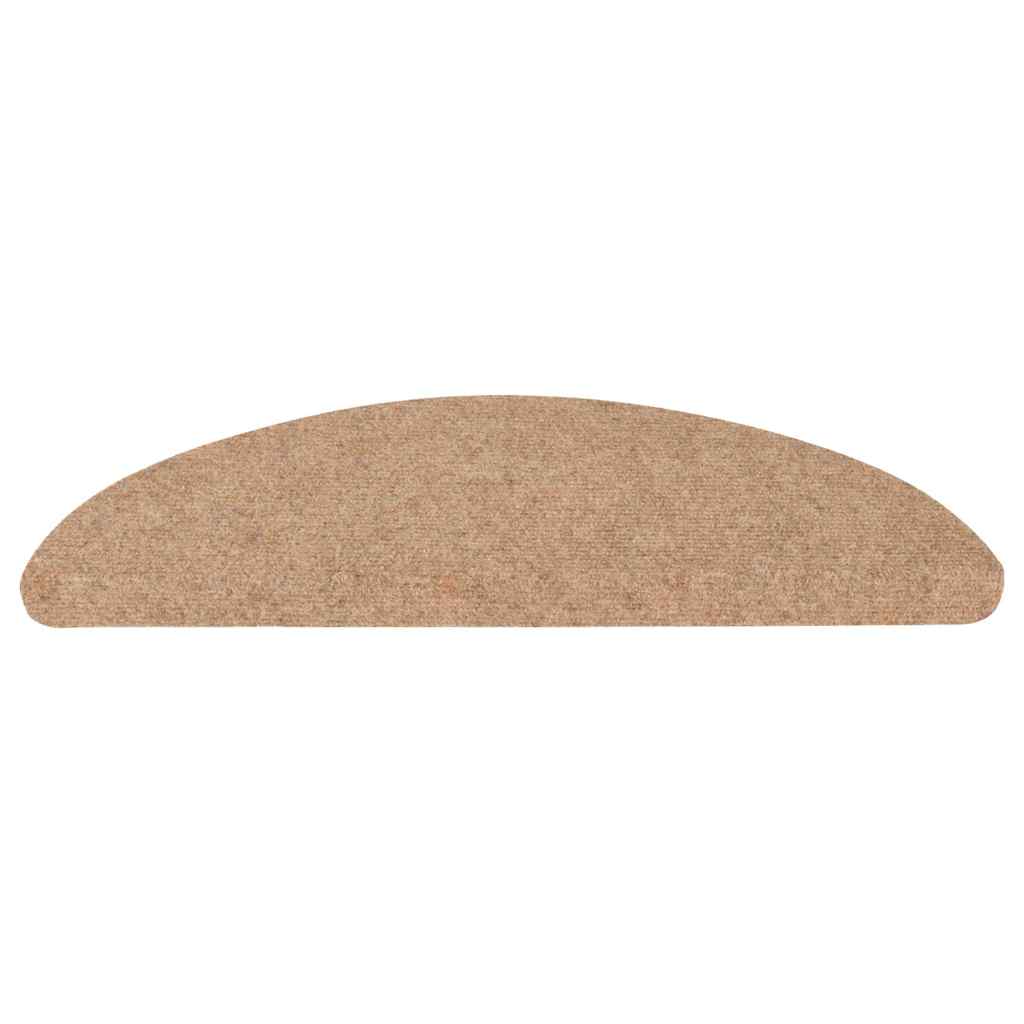 136388 vidaXL Stair Mats Self-adhesive 15 pcs 56x17x3 cm Beige 4