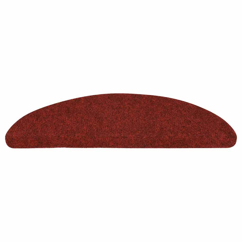 136392 vidaXL Stair Mats Self-adhesive 15 pcs 56x17x3 cm Red 4