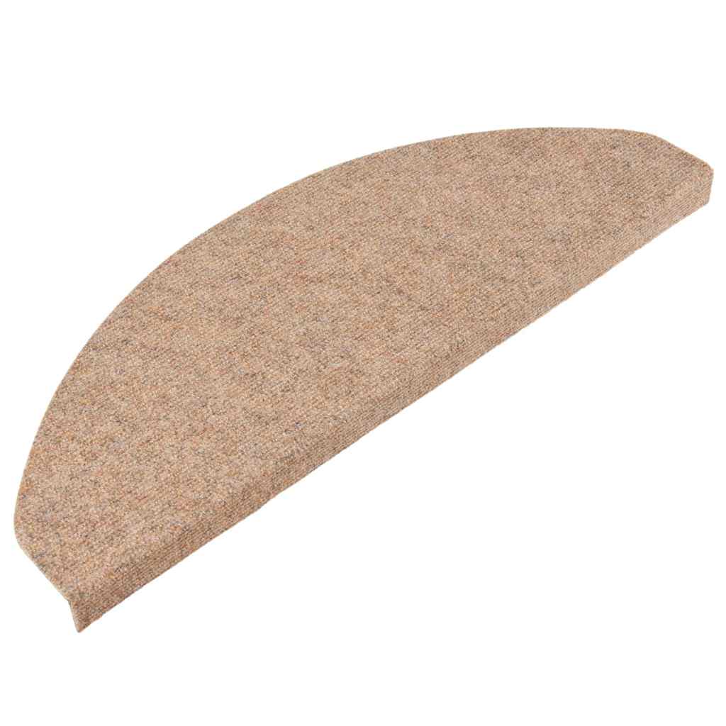 136394 vidaXL Stair Mats Self-adhesive 15 pcs 65x22,5x3,5 cm Beige 3