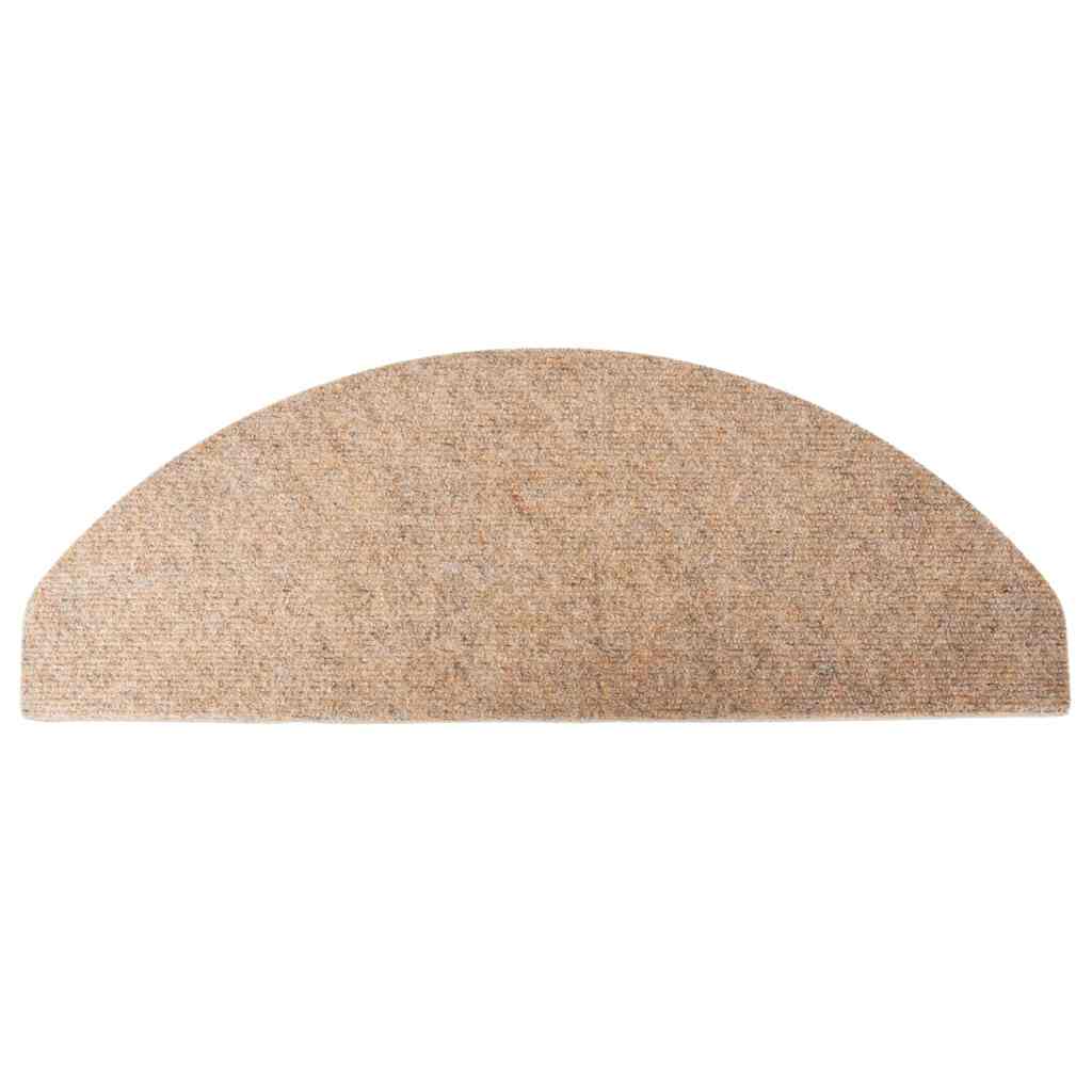 136394 vidaXL Stair Mats Self-adhesive 15 pcs 65x22,5x3,5 cm Beige 6