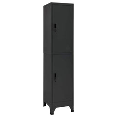 Locker Cabinet 38x45x180 cm Steel Anthracite With 2 lockers