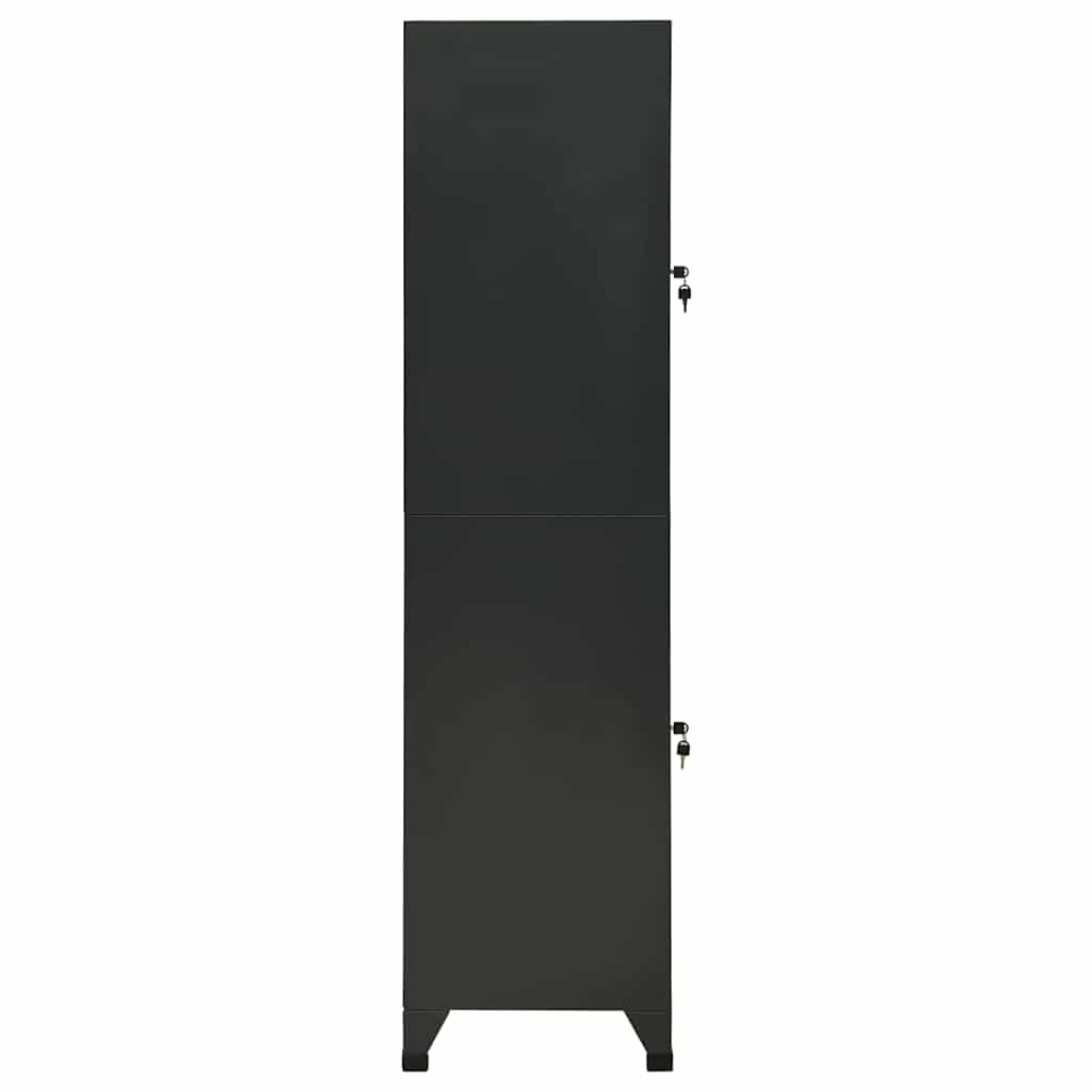 vidaXL Locker Cabinet | Anthracite | Steel | 38x45x180 cm | Locker Cabinet 4