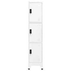 vidaXL Locker Cabinet | White | Steel | 180 cm height | Locker Cabinet 2