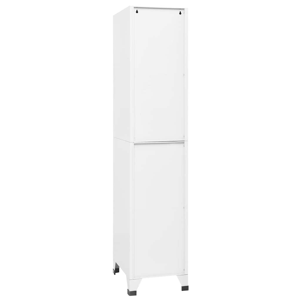 vidaXL Locker Cabinet | White | Steel | 180 cm height | Locker Cabinet 5