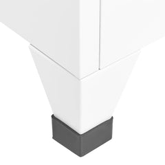 vidaXL Locker Cabinet | White | Steel | 180 cm height | Locker Cabinet 6