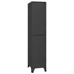 Locker Cabinet 38x45x180 cm Steel Anthracite With 3 lockers