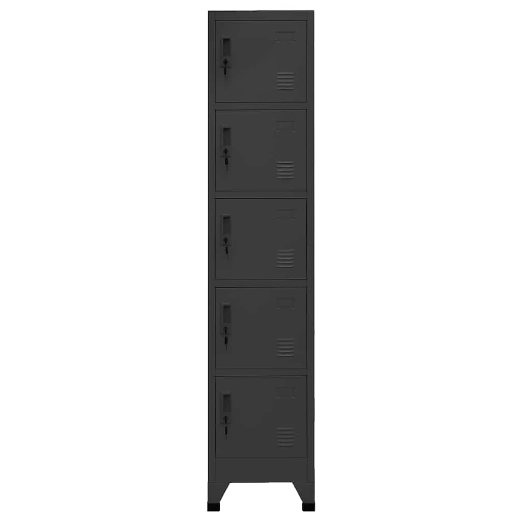 vidaXL Locker Cabinet | Anthracite | Steel | Tall | Locker Cabinet | Rectangular 2