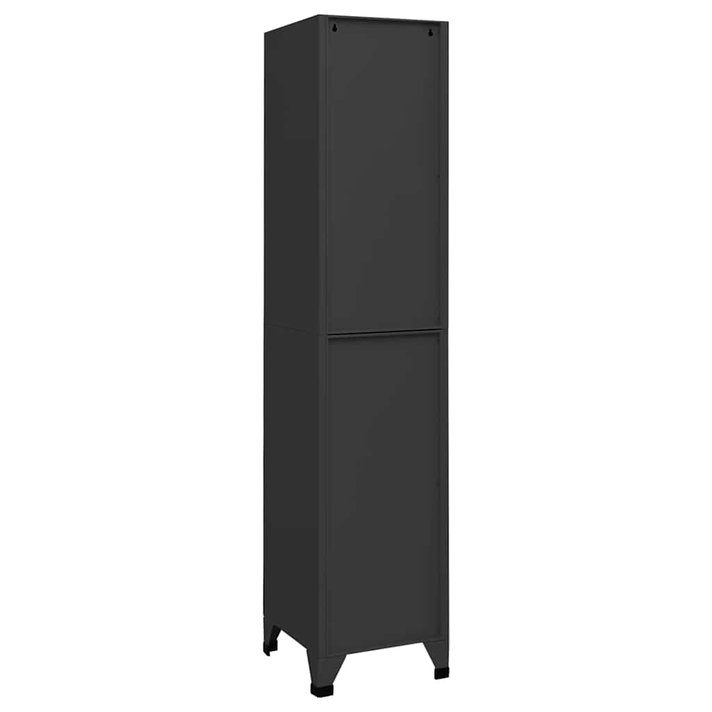 vidaXL Locker Cabinet | Anthracite | Steel | Tall | Locker Cabinet | Rectangular 4