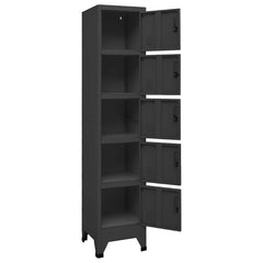 vidaXL Locker Cabinet | Anthracite | Steel | Tall | Locker Cabinet | Rectangular 5