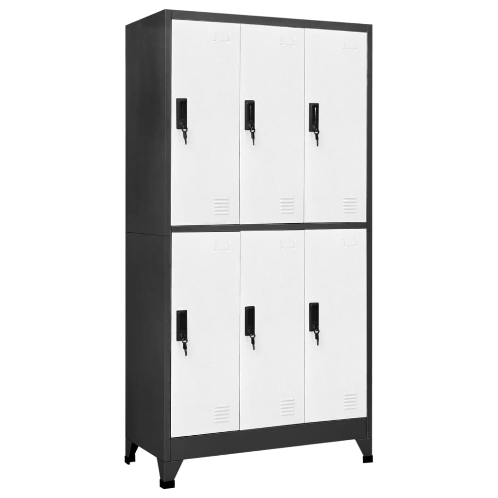 vidaXL Locker Cabinet | Anthracite | Steel | 90x45x180 cm | Locker Cabinet 1