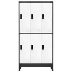 vidaXL Locker Cabinet | Anthracite | Steel | 90x45x180 cm | Locker Cabinet 2
