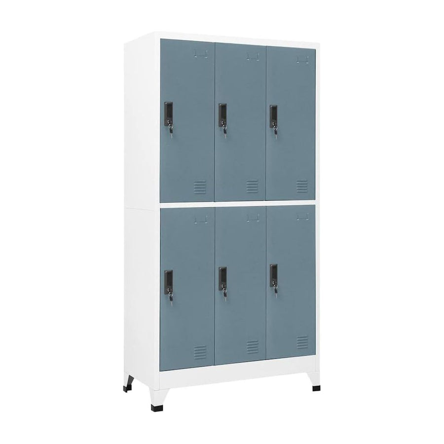 Locker Cabinet Light Grey and Dark Grey