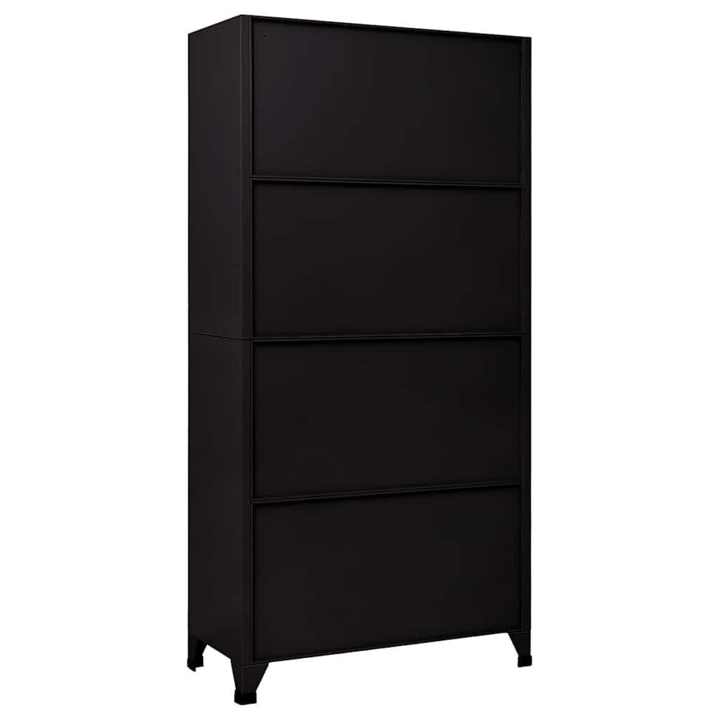 vidaXL Locker Cabinet | Black | Steel | Large | Locks | Locker Cabinet 5