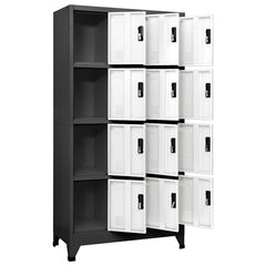 vidaXL Locker Cabinet | Anthracite and White | Steel | Standard | Locker Cabinet 3
