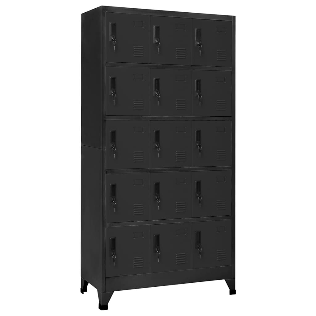 vidaXL Locker Cabinet | Anthracite | Steel | 90 x 40 x 180 cm | Locker Cabinet 1