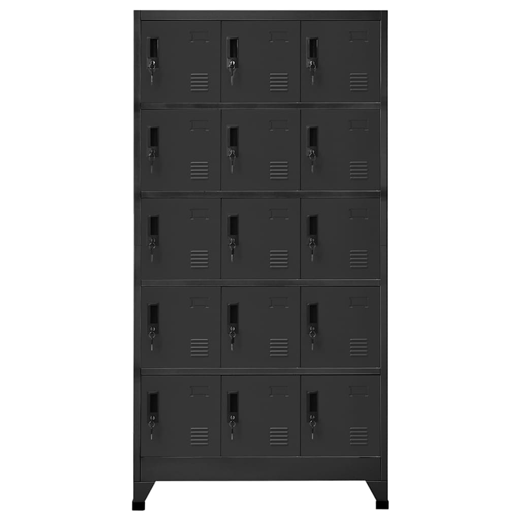 vidaXL Locker Cabinet | Anthracite | Steel | 90 x 40 x 180 cm | Locker Cabinet 2