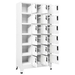 vidaXL Locker Cabinet | White | Steel | 90 x 40 x 180 cm | Locker Cabinet 3