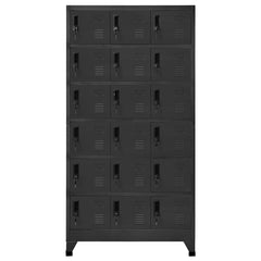 vidaXL Locker Cabinet | Anthracite | Steel | 90 x 40 x 180 cm | Locker Cabinet 2