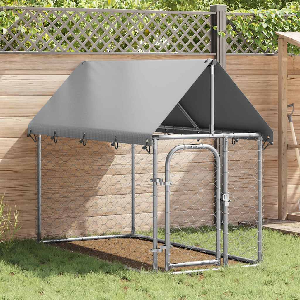 Outdoor Dog Kennel with Roof 200 cm 100 cm