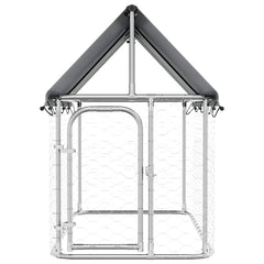 Outdoor Dog Kennel with Roof 200 cm 100 cm