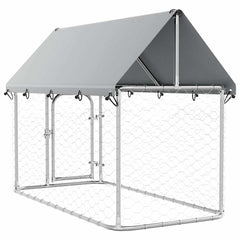 Outdoor Dog Kennel with Roof 200 cm 100 cm