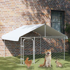 Outdoor Dog Kennel with Roof 200 cm 200 cm