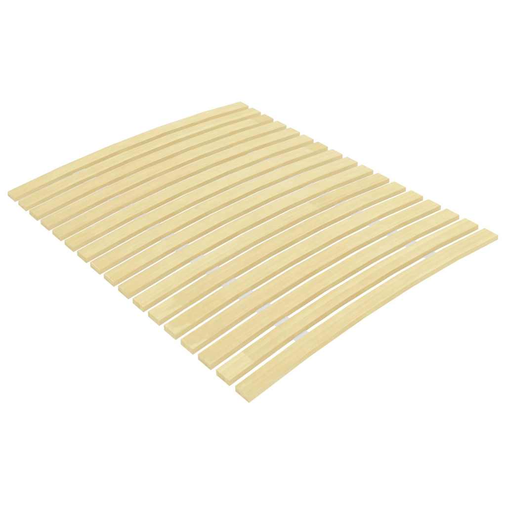 vidaXL Slatted Bed Base | Light Brown | Solid Poplar Wood | Single | Foldable 1