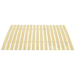 vidaXL Slatted Bed Base | Light Brown | Solid Poplar Wood | Single | Foldable 2