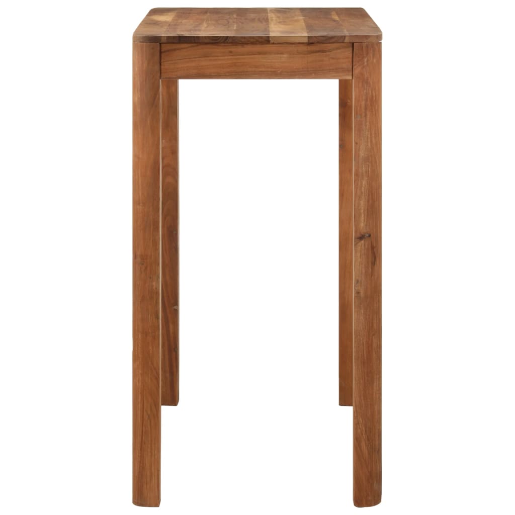 vidaXL Bar Table Solid Wood Acacia with Honey Finish 110x55x106 cm 3