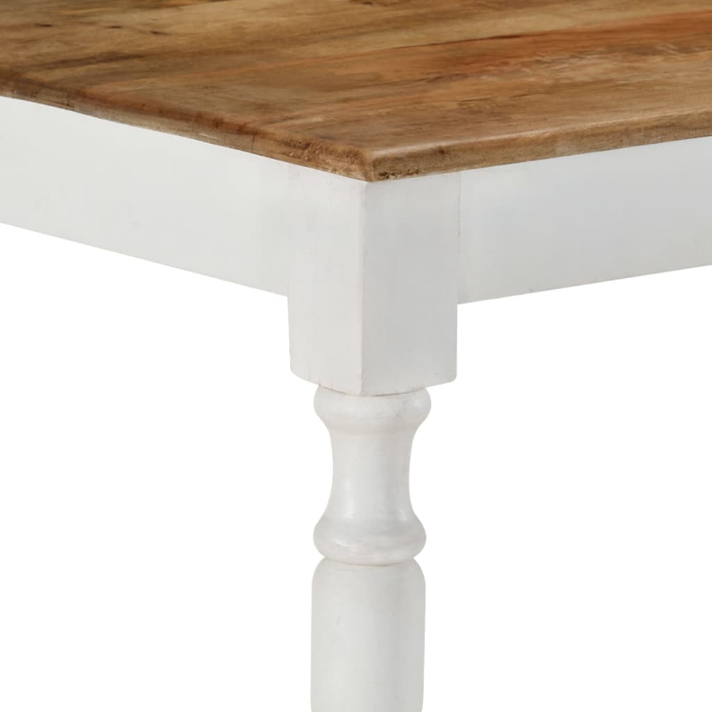 vidaXL Dining Table 110x60x76 cm Solid Wood Mango 6