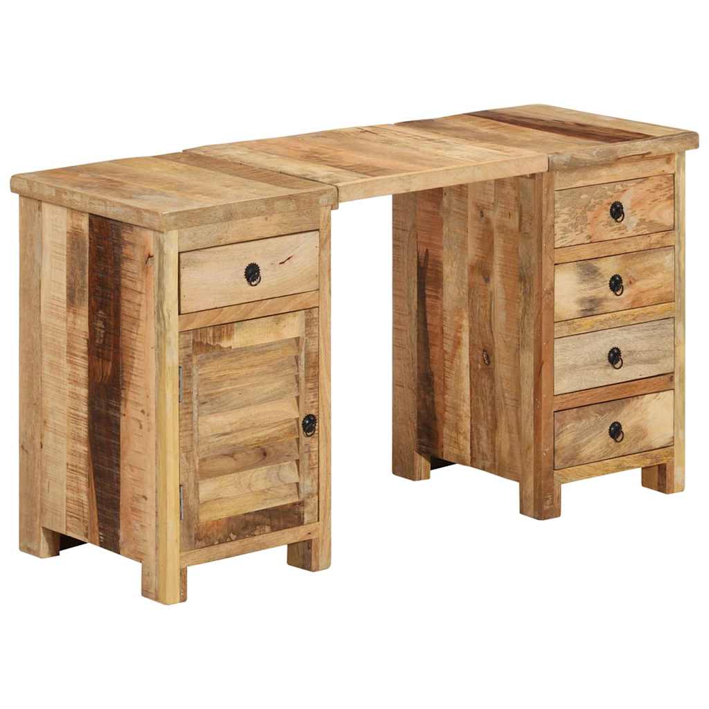 Pedestal Desk 140x50x77 cm Solid mango wood