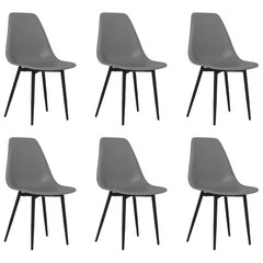 vidaXL Dining Chairs 6 pcs Grey PP 2