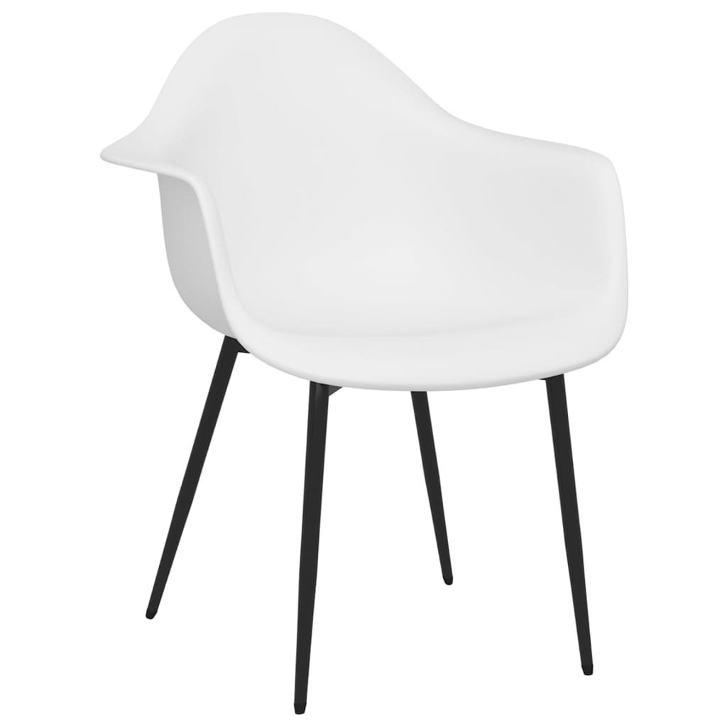 vidaXL Dining Chairs 6 pcs White PP 3