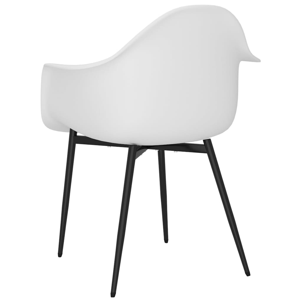 vidaXL Dining Chairs 6 pcs White PP 6