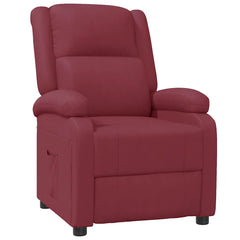 vidaXL Recliner Chair Wine Red Faux Leather 2