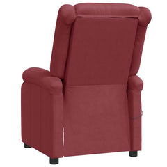 vidaXL Recliner Chair Wine Red Faux Leather 4