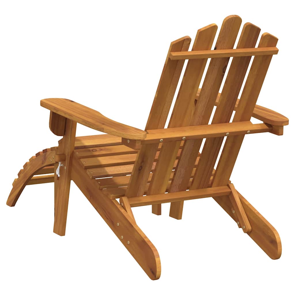 Garden Adirondack Chair Solid Acacia Wood with footrest 1