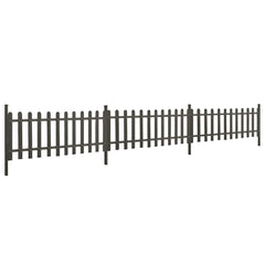 Picket Fence with Posts 3 pcs WPC 614 cm 80 cm