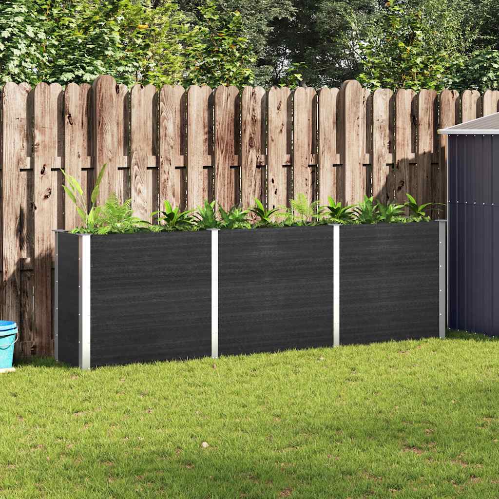 Garden Raised Bed WPC Grey Depth 50 cm 300 cm 91 cm