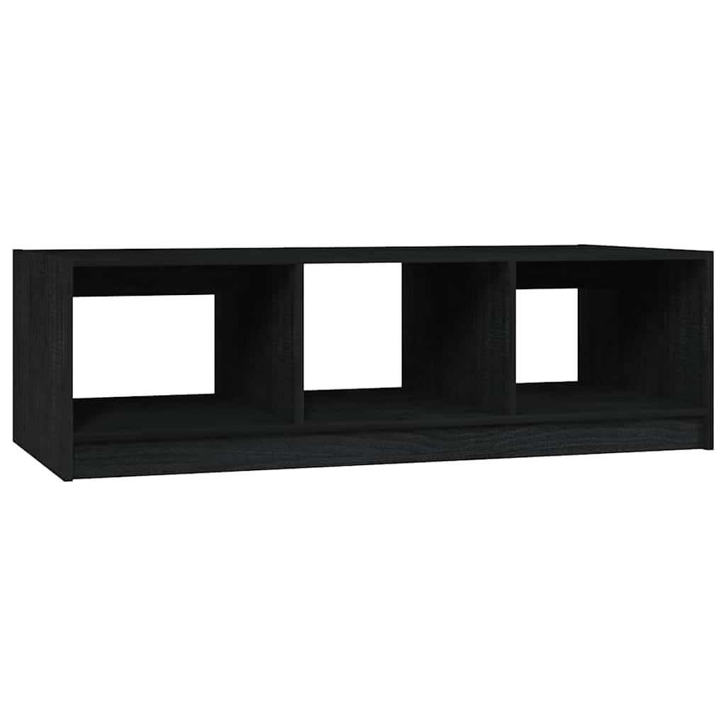 vidaXL Coffee Table Black 110x50x34 cm Solid Pinewood 2