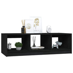 vidaXL Coffee Table Black 110x50x34 cm Solid Pinewood 4