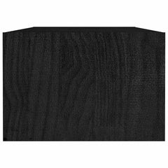 vidaXL Coffee Table Black 110x50x34 cm Solid Pinewood 6