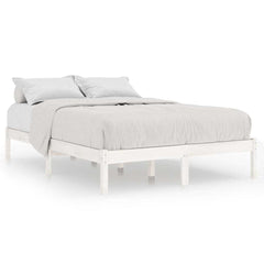 810038 vidaXL Bed Frame without Mattress White Solid Wood 200x200 cm 2