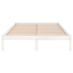 810038 vidaXL Bed Frame without Mattress White Solid Wood 200x200 cm 4